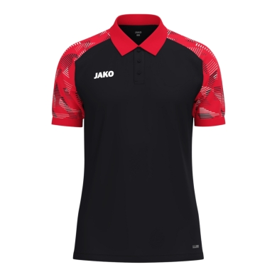 JAKO Sport-Polo Sonic (lekkie, oddychające) czarne/czerwone dla chłopców