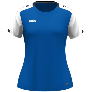 Koszulka sportowa JAKO Dynamic (100% rec. poliester) niebieska/biała/granatowa damska