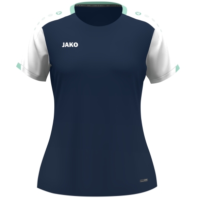 JAKO Koszulka sportowa Dynamic (100% rec. poliester) granatowa/biała/jasnoszara damska