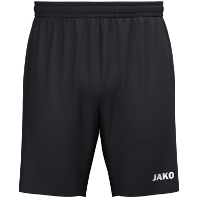 JAKO Spodenki sportowe (Webshort) One (Micro-Twill, boczne kieszenie z zamkiem błyskawicznym) krótkie czarne męskie