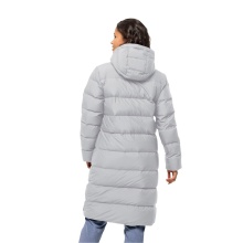 Jack Wolfskin Zimowy Puchowy Płaszcz Frozen Palace Coat 2023 (wiatroszczelny, wodoodporny) jasnoszary Damski