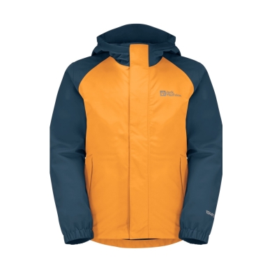Jack Wolfskin Kurtka przeciwdeszczowa Tucan (lekka, wiatroszczelna, wodoodporna) pomarańczowa dziecięca