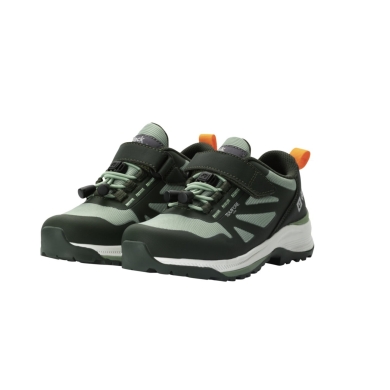 Buty trekkingowe Jack Wolfskin Villi Hiker Texapore Low (wodoodporne, oddychające) ciemnozielone/mint dziecięce