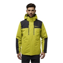 Kurtka zimowa Jack Wolfskin Jasper 3w1 2025 (wodoodporna, wiatroszczelna, oddychająca, ciepła) żółto/czarna męska