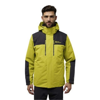Kurtka zimowa Jack Wolfskin Jasper 3w1 2025 (wodoodporna, wiatroszczelna, oddychająca, ciepła) żółto/czarna męska