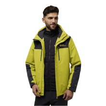 Kurtka zimowa Jack Wolfskin Jasper 3w1 2025 (wodoodporna, wiatroszczelna, oddychająca, ciepła) żółto/czarna męska