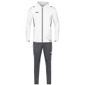 JAKO Dres treningowy Challenge z kapturem (kurtka i spodnie) biały/grafitowy chłopcy