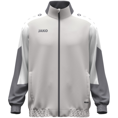 JAKO Kurtka treningowa (Webjacke) Dynamic - Stretch-Micro-Twill - jasnoszary/biały/szary dla mężczyzn