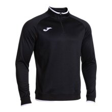 Joma Pullover Combi Premium Sweatshirt (pół-zamek, stójka) czarny/biały mężczyźni