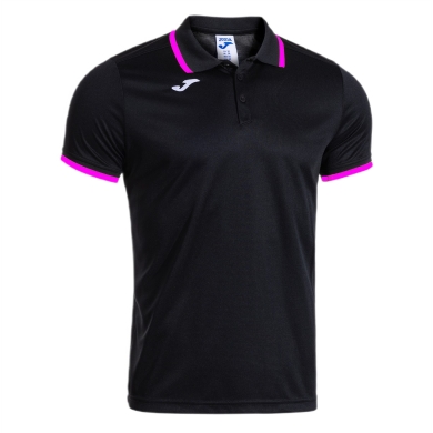 Joma Sport-Polo Combi Premium (komfortowy krój, oddychający) czarny/neonowy róż męski