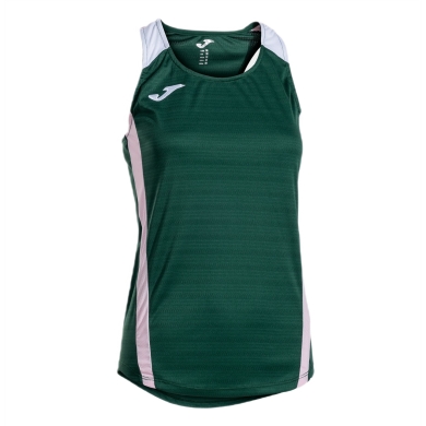 Joma Sport-Tank Top Montreal (100% poliester) ciemnozielony/różowy damski