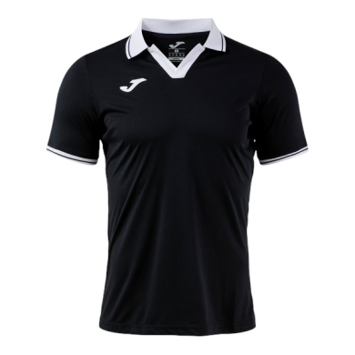 Joma Polo tenisowe Galaxy (100% rec. poliester, lekki, oddychający) czarny/biały męski