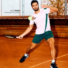 Koszulka tenisowa Joma Corta Montreal 2025 różowa/zielona męska