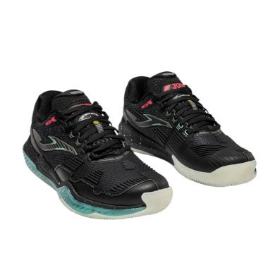 Buty tenisowe Joma Point 2601 na nawierzchnię ceglaną/piaskową czarne/turkusowe męskie