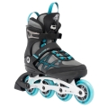 K2 Łyżworolki Alexis 80 Alu (Kółka: 80mm/82A, Łożyska: ABEC 5) szare/cyjanowe damskie