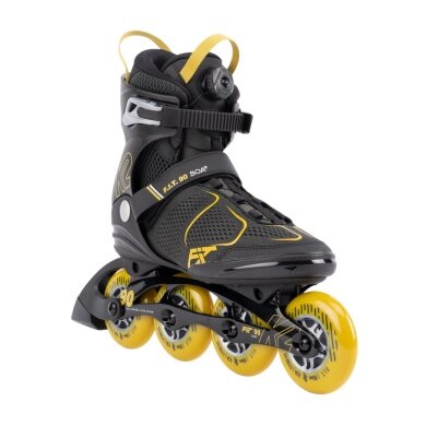Rolki K2 Inline F.I.T. 90 Boa (kółka: 90mm/84A, łożyska: ILQ 7) czarne/żółte męskie
