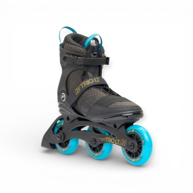 Rolki K2 Inline Skates Trio LT 100 (kółka: 100mm/83A, łożyska: ILQ 7) czarne/niebieskie męskie