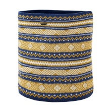 Kama wielofunkcyjna chusta (chusta na szyję) S35 - wełna merino - niebiesko-żółta - 1 sztuka