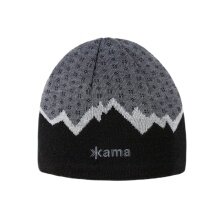 Czapka Kama Strickmütze (Beanie) A169 Kamakadze Merino - czarna/szara - 1 sztuka