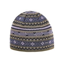 Czapka Kama Strickmütze (Beanie) A174 Merino - damska ciemnozielona/czarna/biała - 1 sztuka