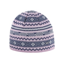 Czapka Kama Strickmütze (Beanie) A174 Merino - Damska różowa/biała/niebieska - 1 sztuka