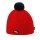 Czapka wełniana Kama (z pomponem) K36 Merino Kamakadze - czerwono/czarna - 1 sztuka