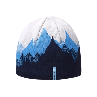 Czapka Kama Strickmütze (Beanie) K64 Merino Kamakadze - granatowa/niebieska/biała - 1 sztuka