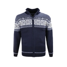 Kama Sweter Pullover 4064 Pełny Zamek (Mieszanka wełny merino) ciemnoniebieski Mężczyźni