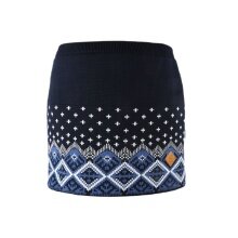 Spódnica zimowa Kama 6015 z wełny merino (wiatroszczelna, ocieplana) granatowa damska