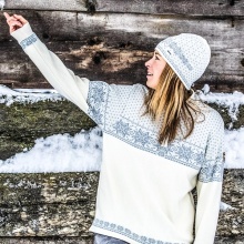 Czapka Strickmütze (Beanie) A128 Merino - czarna - 1 sztuka