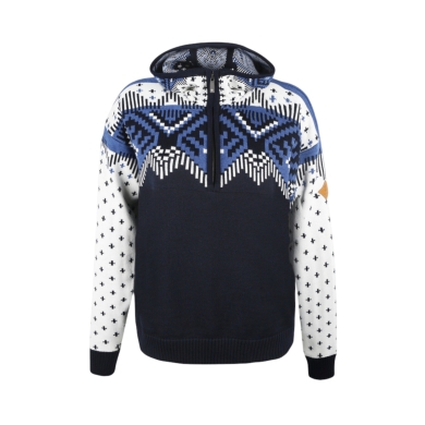 Kama bluza z kapturem Kamakadze 5057 Half Zip (mieszanka wełny merino) granatowa damska