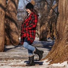 Kamik Zimowe Botki Sienna 3 (Skóra, wodoodporne, Wyprodukowano w Kanadzie) czarne Damskie