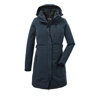 Killtec płaszcz zimowy z odpinanym kapturem (wodoodporny i wiatroszczelny, parka) jasny petrol dla kobiet