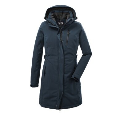 Killtec płaszcz zimowy z odpinanym kapturem (wodoodporny i wiatroszczelny, parka) jasny petrol dla kobiet