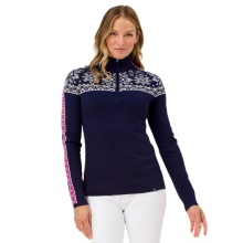 Sweter Krimson Klover Pullover Summit 2.0 Zip Neck (wełna merino) granatowy damski