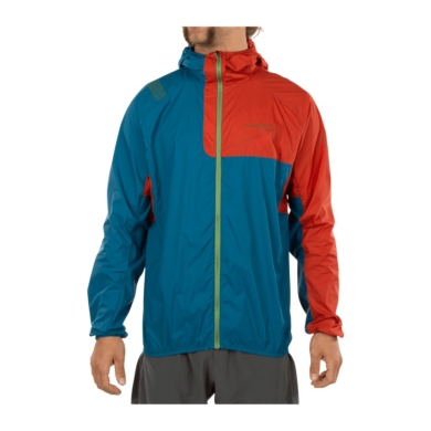 La Sportiva Trailowa kurtka biegowa Vento Windbreaker (lekka, wiatroszczelna, o wysokiej oddychalności) niebiesko-czerwona męska