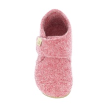 Living Kitzbühel Kapcie z rzepem z filcu (wełna) jednokolorowe astro czerwone dla małych dzieci (27-30)