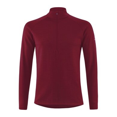 Löffler Koszulka z długim rękawem Transtex Merino Midlayer (Half-Zip, izolacja cieplna) merlot Mężczyźni