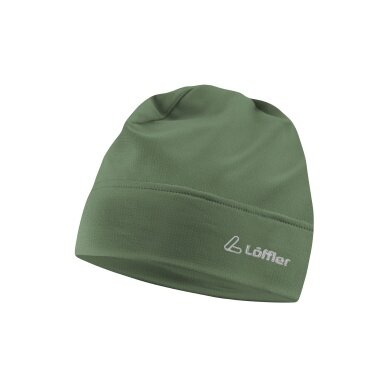 Czapka Löffler (Beanie) Tech-Stretch Fleece - ciemnozielona