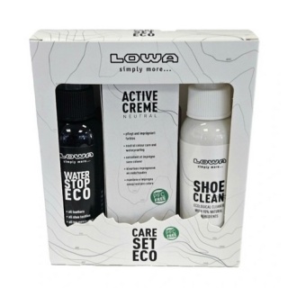 Lowa Zestaw do pielęgnacji obuwia Care ECO neutral (1x Water Stop ECO, 1x Active Creme, 1x Shoe Clean) - 1 Zestaw