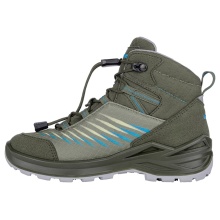 Lowa buty trekkingowe Zirrox II GTX MID Junior (wielofunkcyjne, wodoodporne) oliwkowo-zielone/niebieskie dziecięce