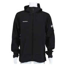 Kurtka trekkingowa Mammut Hardshell Ducan Guide HS z kapturem (lekka, wodoodporna, 3-warstwowy laminat) czarna męska