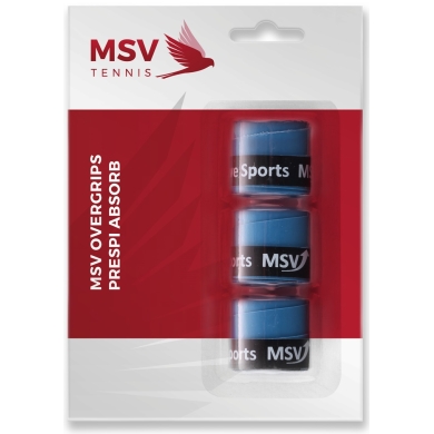 MSV Overgrip Prespi Absorb 0,6 mm (wchłanianie potu/komfort) jasnoniebieski 3 szt.