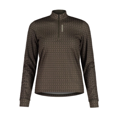 Maloja Halfzip-Długi rękaw SawangM Adventure Midlayer Shirt (ciepły, 4-kierunkowy stretch) brązowy Damski