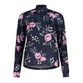 Maloja Halfzip-Długi rękaw SawangM Adventure Midlayer Shirt (ciepły, 4-kierunkowy stretch) granatowy/kwiatowy Damski