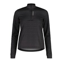 Maloja Halfzip-Długi rękaw SawangM Adventure Midlayer Shirt (ciepły, 4-kierunkowy stretch) czarny/biały Damski