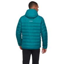 Kurtka zimowa Mammut Crag Insulated z kapturem (ciepła, lekka) tealblue męska