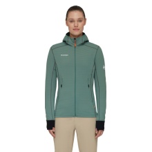 Mammut Fleecejacka Taiss Light ML z kapturem (Warstwa pośrednia, 4-kierunkowy stretch) jadeitowo zielony/czarny Damska