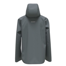 Kurtka trekkingowa Mammut Hardshell Crater Light HS z kapturem (wodoodporna, oddychająca) szara męska