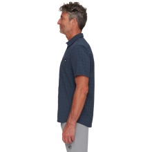 Koszula wędrowna Mammut Lenni krótki rękaw 2025 (z kieszenią na piersi) granatowa męska